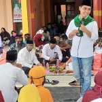 Cawabup Mojokerto, Gus Barra saat menyampaikan program pemberdayaan BUMDes di hadapan warga Kecamatan Jetis.