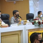  Tim Supervisi dan Asistensi Ops Mantap Praja 2020 Mabes Polri saat menyampaikan amanat Kapolri.