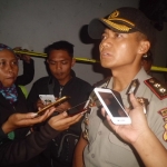 Kapolres Mojokerto Kota AKBP Sigit Dany Setiyono ketika di lokasi. foto: SOFFAN/ BANGSAONLINE