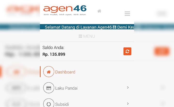 Bukti screenshot saldo di rekening salah satu agen BPNT yang tiba-tiba berkurang.