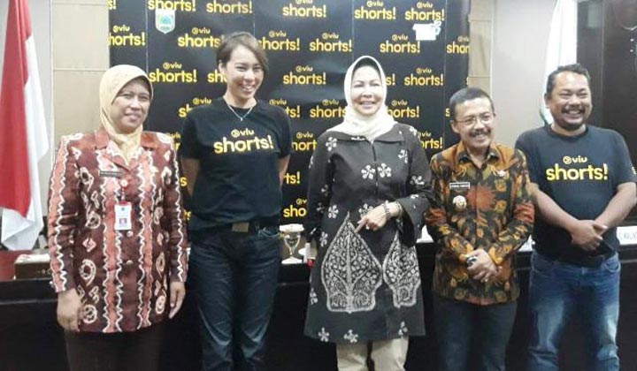Tim Viu Shorts saat menemui Wali Kota Batu, Selasa (11/2) di Ruang Rapat walikota Balai Kota Among Tani.