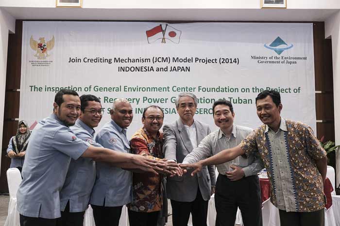 Jajaran direksi Semen Indonesia grup bersama petinggi CEO Global Enviromental Center (GEC) Foundation dan Kemenko Perekonomian.