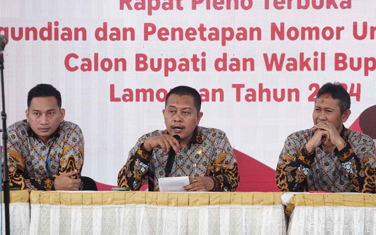 KPU Lamongan Tetapkan Nomor Urut Paslon Pilkada 2024