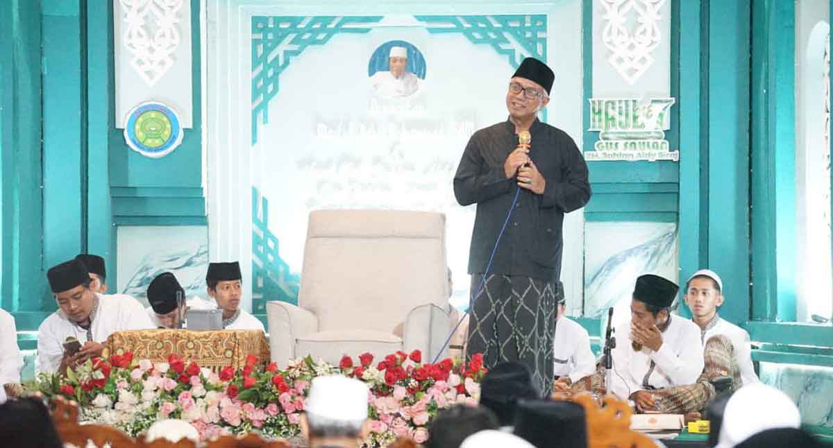 Wakil Wali Kota Kediri, Qowimuddin Thoha atau yang akrab disapa Gus Qowim, saat memberi sambutan. Foto: Ist