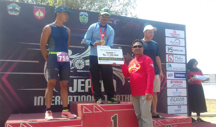 Atlet Koarmada II Sabet Juara I Jepara International Triathlon Tahun 2019