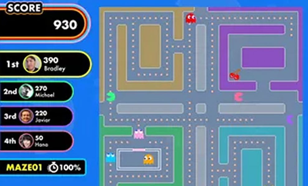 Tampilan Game Pac-Man Multiplayer yang akan segera hadir di Facebook.