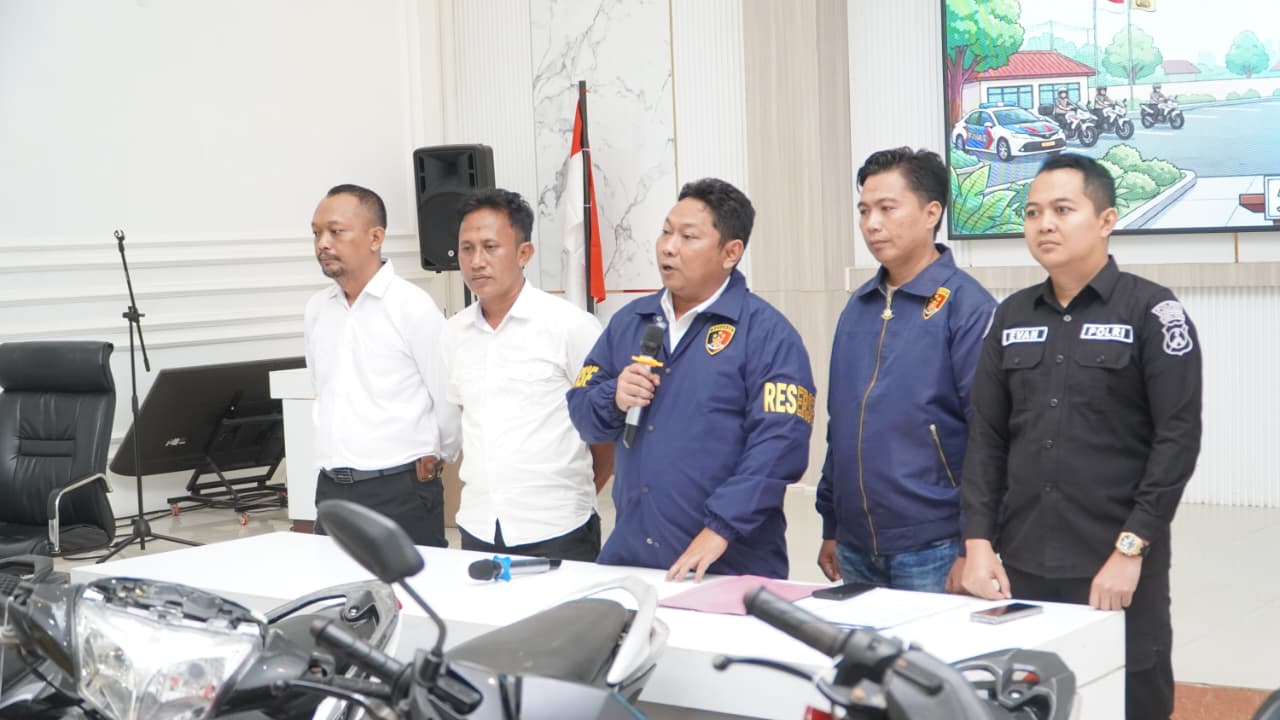 Konfrensi pers  Polres Pamekasan dalam penindakan 9 kasus kejahatan jalanan
