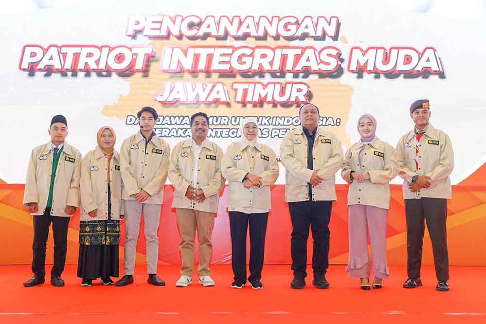 Gubernur Jatim, Khofifah Indar Parawansa, saat acara Pencanangan Patriot Integritas Muda Jatim di Malang. (Ist)