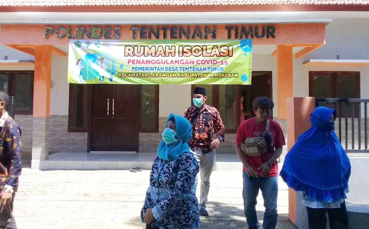 Polindes yang digunakan untuk rumah isolasi mandiri di Desa Tentenan Timur Pamekasan.