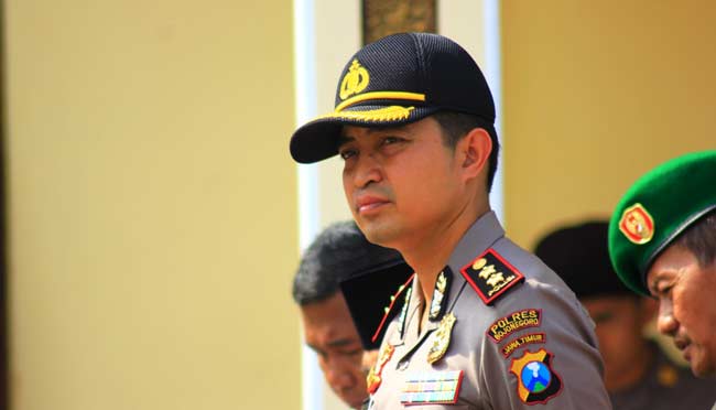 Kapolres Bojonegoro, AKBP Wahyu S. Bintoro. foto: EKY NURHADI/ BANGSAONLINE