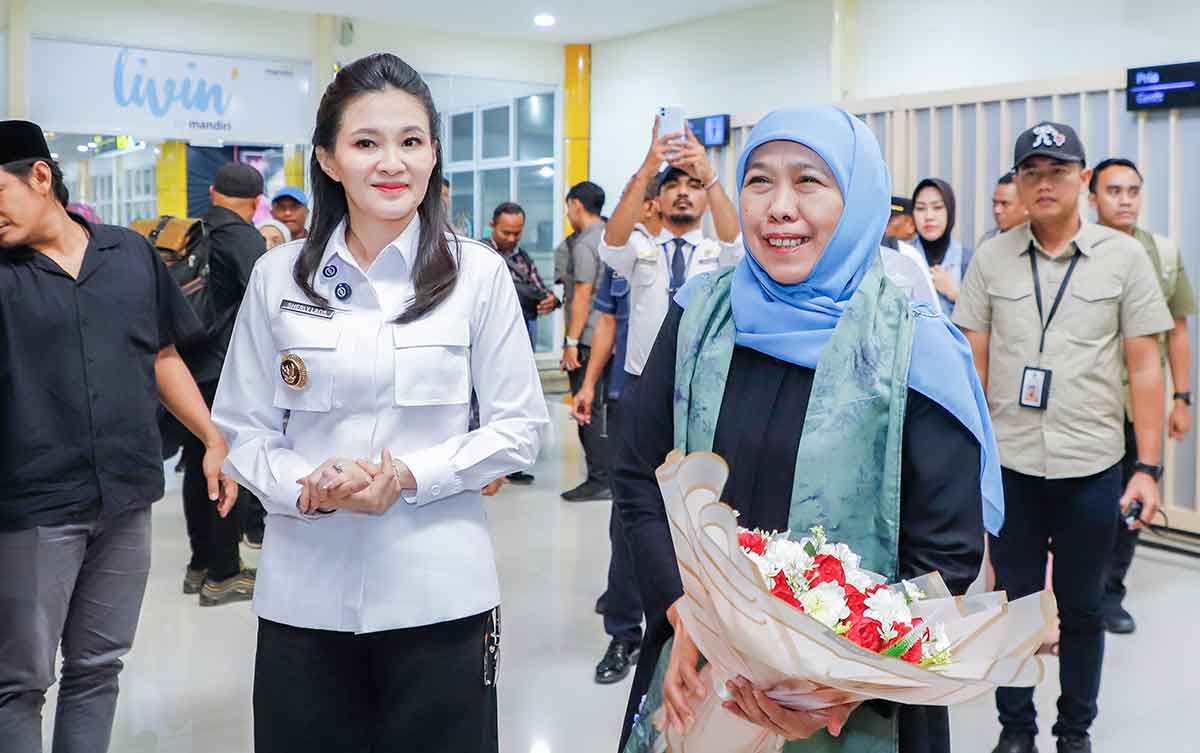 Gubernur Khofifah saat Kunker atau kunjungan kerja ke Maluku Utara.