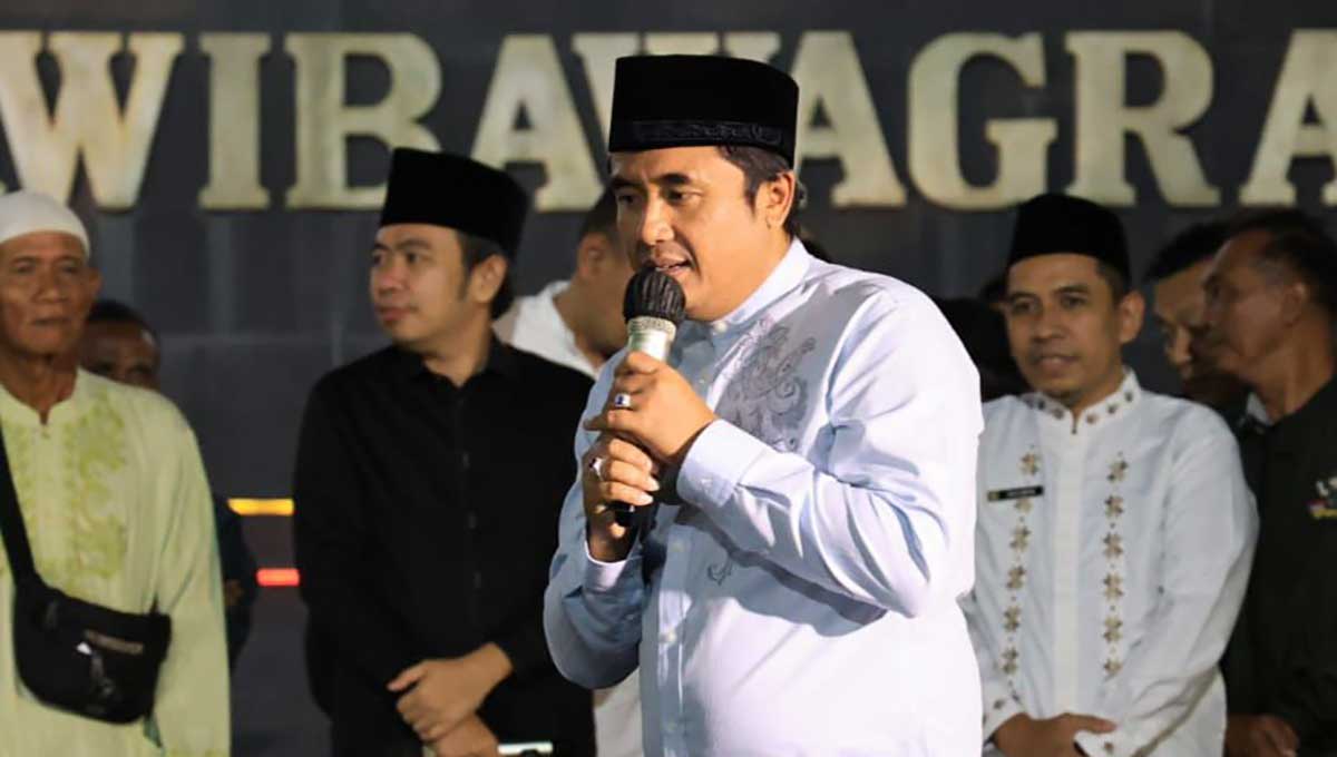 Ketua DPD PAN Jember, Abdus Salam Alamsyah, saat member sambutan.