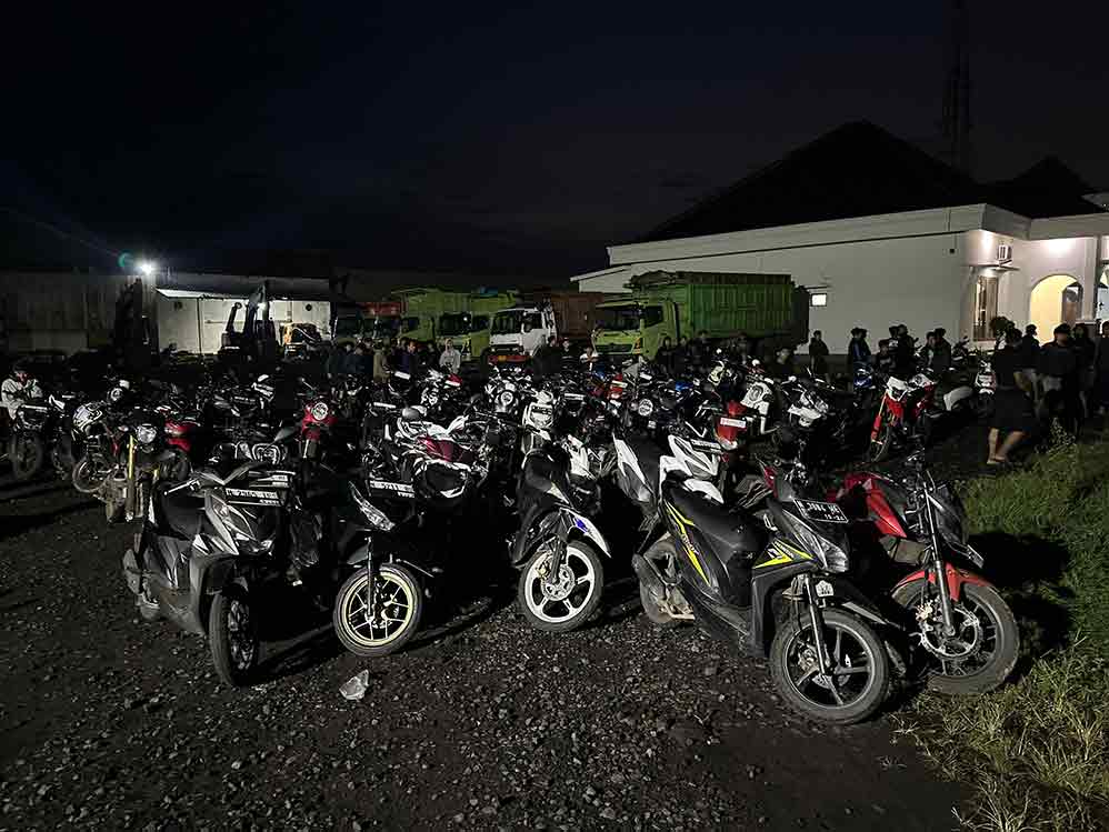 Sebanyak 67 motor yang diduga terlibat balap liar telah diamankan. (Ist)