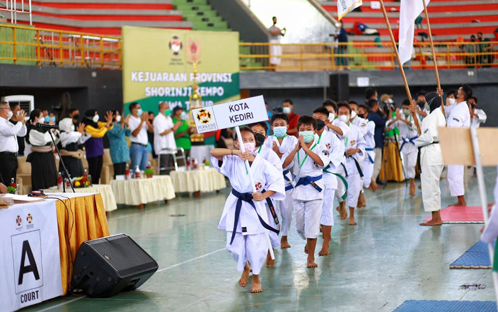 Kontingen Atlet Shorinji Kempo Kota Kediri. Foto: Ist.