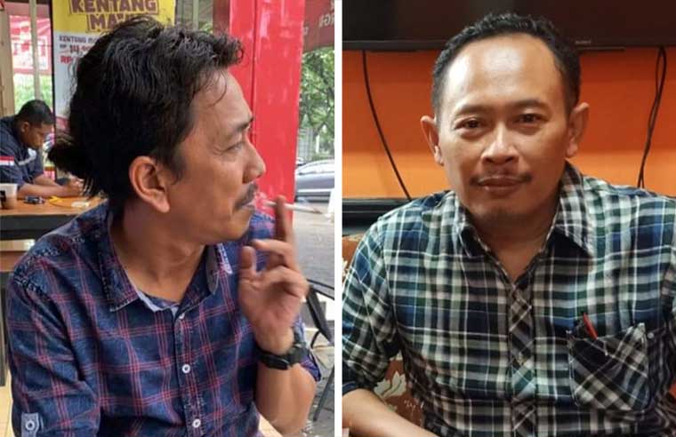 Munandar (kiri) dan Lujeng Sudarto.