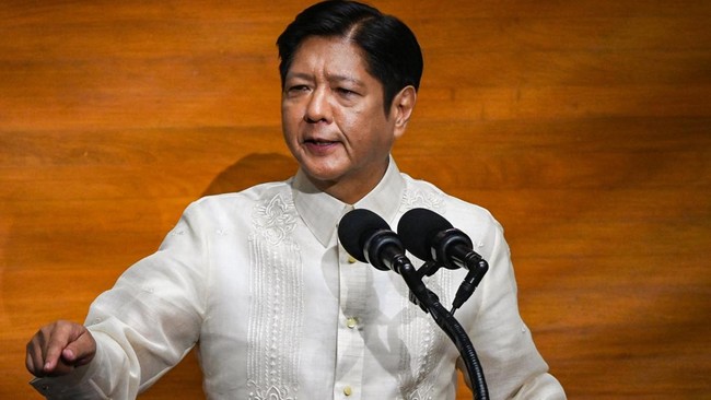Presiden Filipina Ferdinand "Bongbong" Marcos Jr. Foto:  AFP/JAM STA ROSA/CNNIndonesia