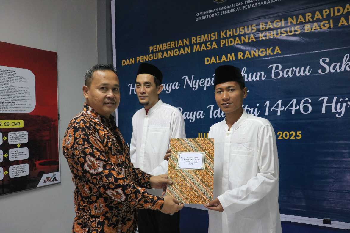 520 WB Lapas Pemuda Madiun Peroleh Remisi Hari Raya Nyepi dan Idulfitri