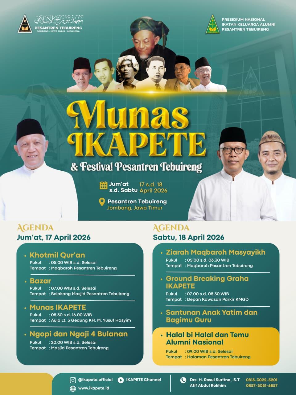 Desain grafis: Panitia Munas Ikapete/Pesantren Tebuireng