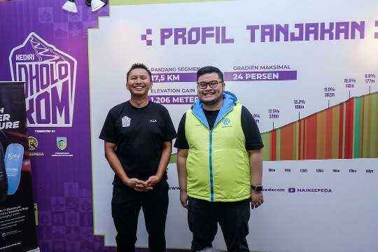 Bupati Kediri, Hanindhito Himawan Pramana (kanan) bersama Azrul Ananda