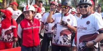 Ribuan Warga Surabaya Ikuti Kelana Bung Karno, Cak Armuji Kampanyekan Hidup Sehat dan Bersepeda