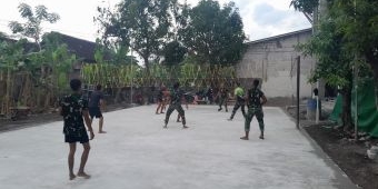 Warga Antusias Sambut Lapangan Voli TMMD ke-126 Sidoarjo