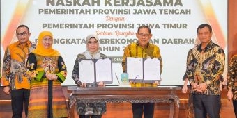 Pemprov Jatim dan Jateng Teken 11 Kerja Sama Strategis Dorong Pertumbuhan Ekonomi Daerah