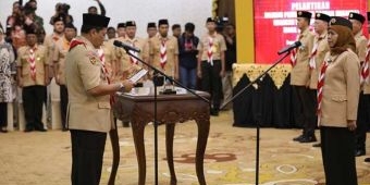 Dilantik Budi Waseso, Khofifah Resmi Ketua Mabida Gerakan Pramuka Jatim
