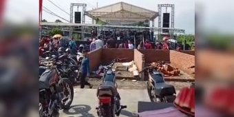 Dirangkai dengan Orkesan, Polsek Tanggulangin Bubarkan Acara Baksos di Desa Kalisampurno