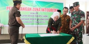 Bupati dan Kejaksaan Negeri Bojonegoro Canangkan ZI Wilayah Bebas Korupsi