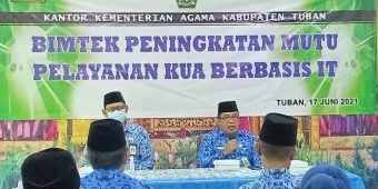 Tingkatkan Mutu, Kemenag Tuban Gembleng Kepala KUA Layanan Berbasis IT