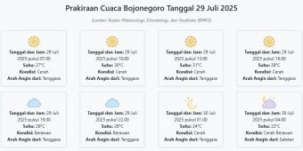 Cuaca Bojonegoro Hari ini Selasa, 29 Juli 2025: Diperkirakan Cerah dengan Suhu 22-31°C