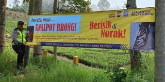 Selamatkan Anak Bangsa, Satlantas Polres Batu Sosialisaikan Larangan Gunakan Knalpot Brong