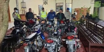 Jelang Nataru, Polisi di Ngawi Razia Knalpot Brong, 9 Motor Diamankan