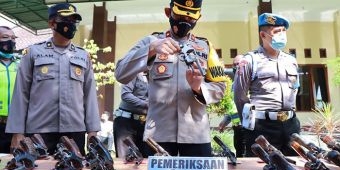 Antisipasi Penyalahgunaan Senjata Api, Polres Kediri Gelar Pemeriksaan