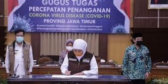 Gubernur Bercitarasa Seni, Khofifah: Lagu Heal The World Spirit Tanggulangi Covid-19  di Jatim