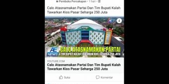 Percakapan Diduga Calo Jual Beli Kios Pasar Legi Viral di Medsos, Sebut Sejumlah Partai Dapat Jatah