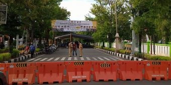 Dukung Gerakan Lawan Covid-19, Dishub Tuban Tutup Jalan Pramuka