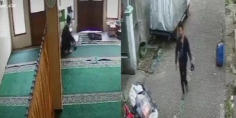 Lagi! Maling Kotak Amal Gentayangan di Sidoarjo, Aksinya Terekam CCTV