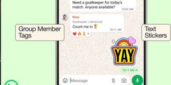 WhatsApp Rilis Dua Fitur Member Tags dan Sticker Text, Sudah Coba?