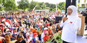 Bertabur Hadiah, Gubernur Khofifah Ajak Warga Meriahkan Jalan Sehat Tahun Baru Islam