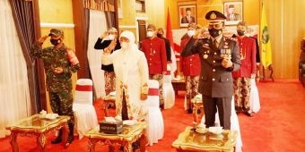 Wabup Bareng Forkopimda Sumenep Ikuti Upacara Hari Lahir Pancasila Secara Virtual
