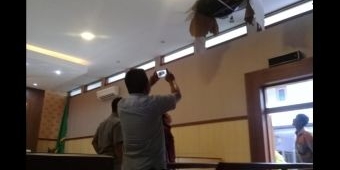 Plafon Ruang Sidang di PN Pamekasan Ambruk Saat Gelar Sidang