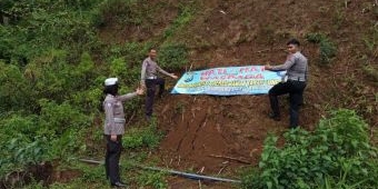Langkah Antisipasi Satlantas Polres Kediri Kota Survei Jalur Rawan Longsor di Lereng  Wilis