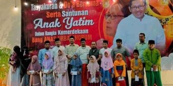 Bebasnya Anas Urbaningrum, KAHMI dan HMI Pamekasan Gelar Tasyakuran dan Beri Santunan Anak Yatim