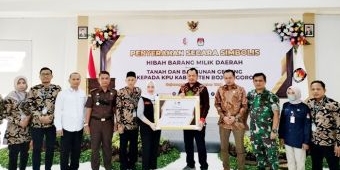 KPU Bojonegoro Terima Hibah Tanah dan Bangunan Gedung dari Pemkab