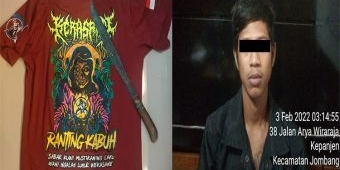 Pemuda Bersajam di Jombang Ditangkap Polisi