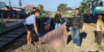 Lansia Tewas Tertemper KA Mutiara Selatan di Krian