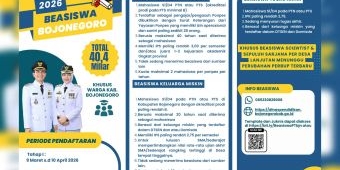 Pendaftaran Beasiswa Bojonegoro 2026 Segera Tutup 10 April, Cek Syarat dan Kategorinya!