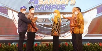 Pertama di Indonesia, Gubernur Khofifah Luncurkan Layanan Samsat Kampus