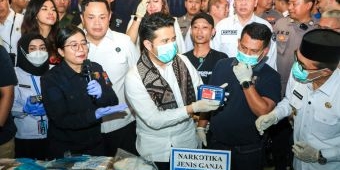 Plt Gubernur Jatim dan Kepala BNN RI Pimpin Pemusnahan BB Narkoba di Pamekasan